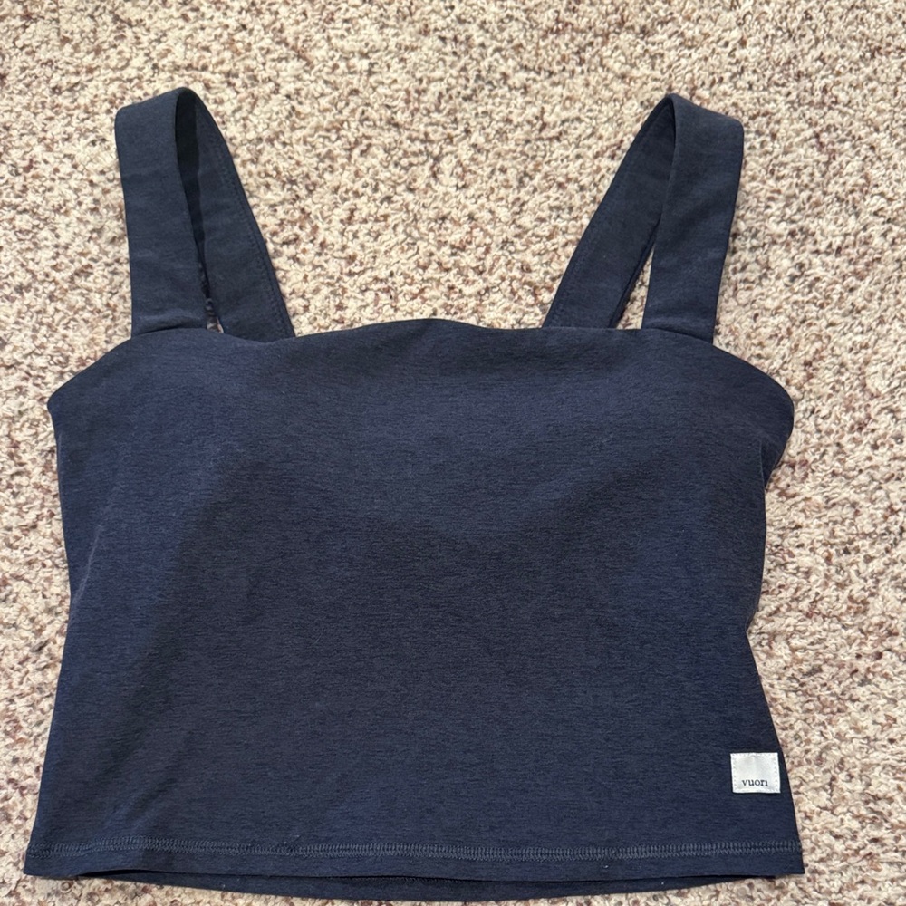 Vuori Midnight square neck Blue Crop Top